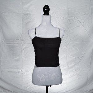 Rue 21 Black straight neck crop top NWT